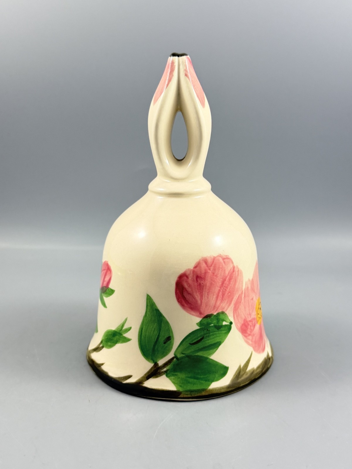 Vintage Franciscan Desert Rose Dinner Bell Ornament 6″ Tall Excellent