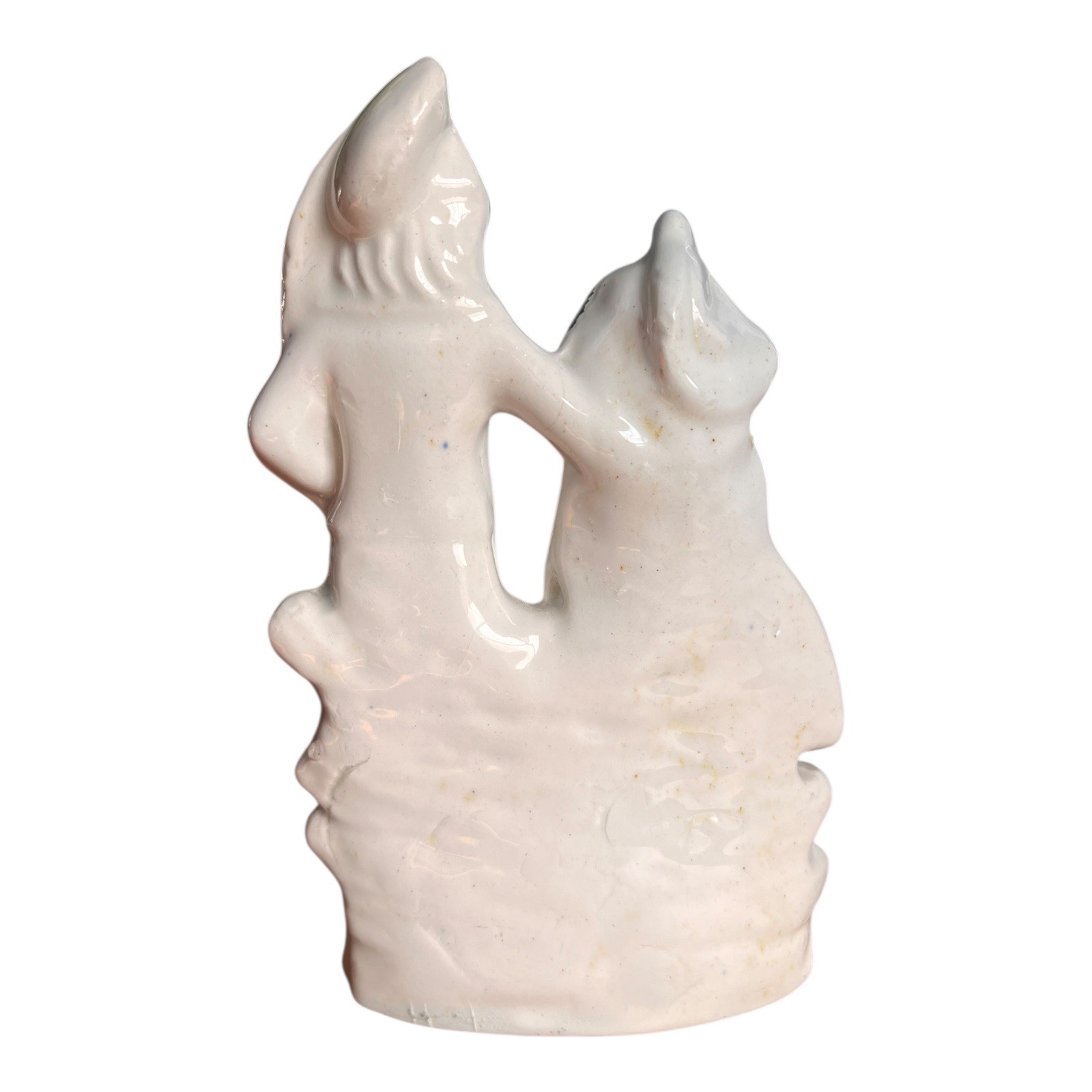 Pretty Antique Staffordshire Figurine Courting Couple – 7″ x 4.5″ x 2″