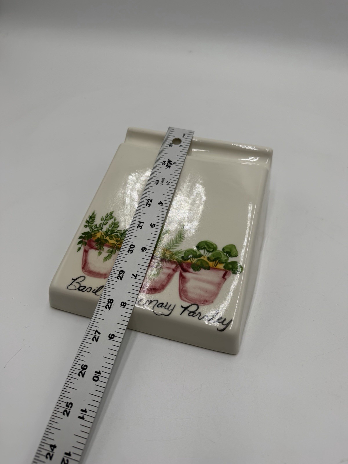 VTG Ceramic Dry Erase Message Board Clay Collections Herb Garden Plants Flowers