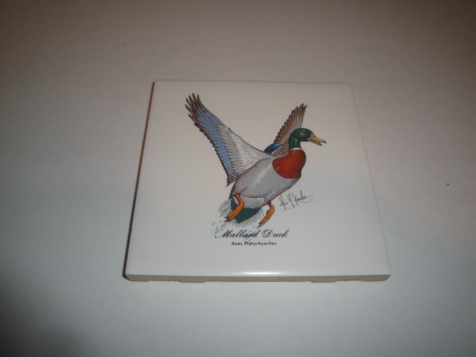 ROSEMEADE MALLARD DUCK TRIVET LES KOUBA RARE!