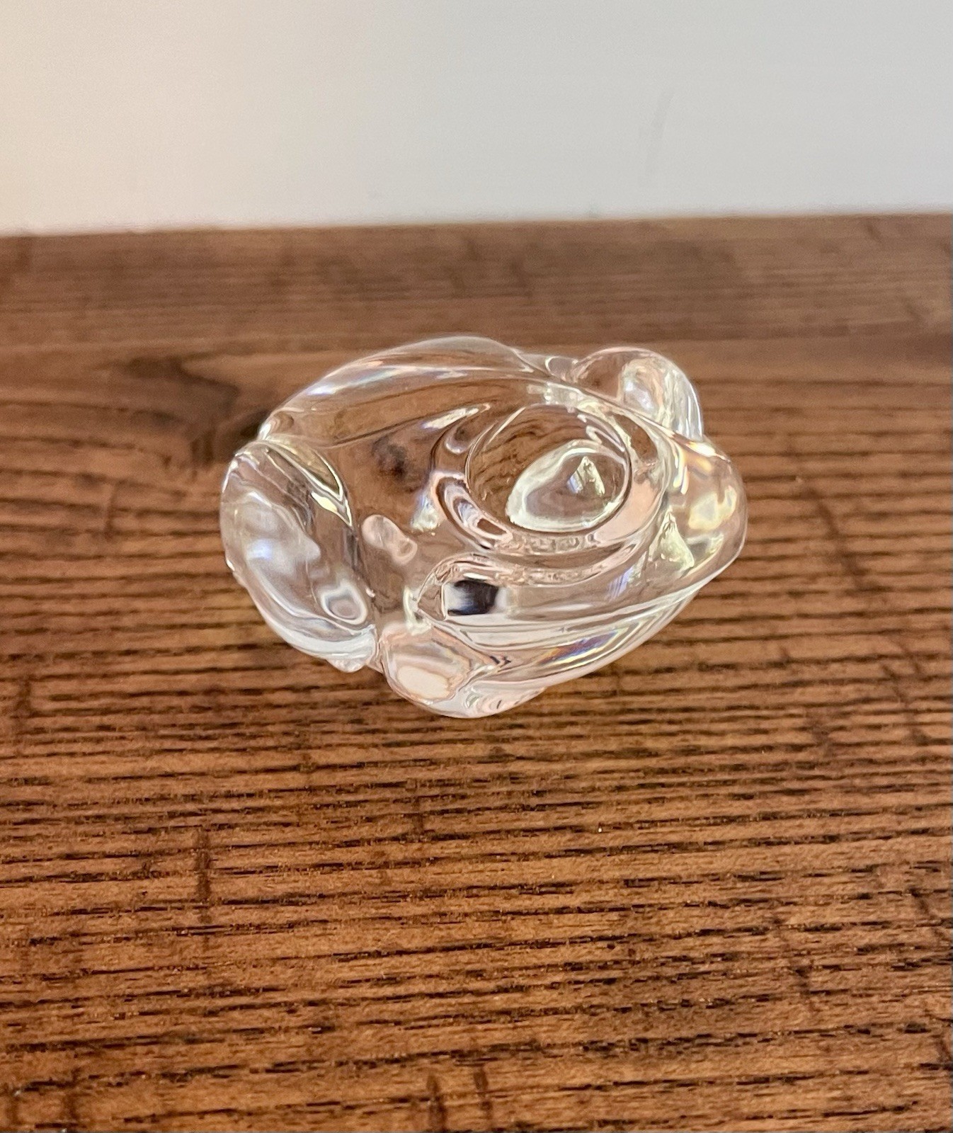 STEUBEN-Lloyd Atkins for Steuben Glass ‘Frog’ Hand-Cooler #5510-Signed 1974