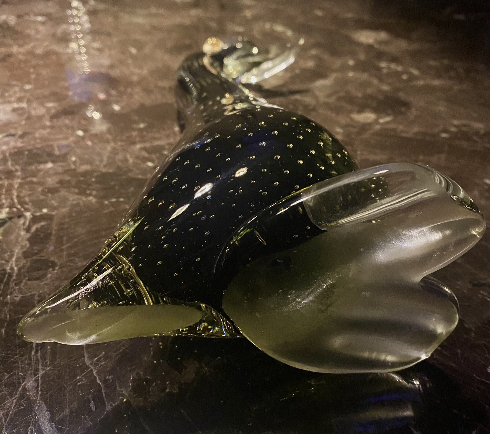 RAREST BEAUTY VINTAGE MURANO SOMERSO DUCK FIGURINE IN EXCELLENT CONDITION