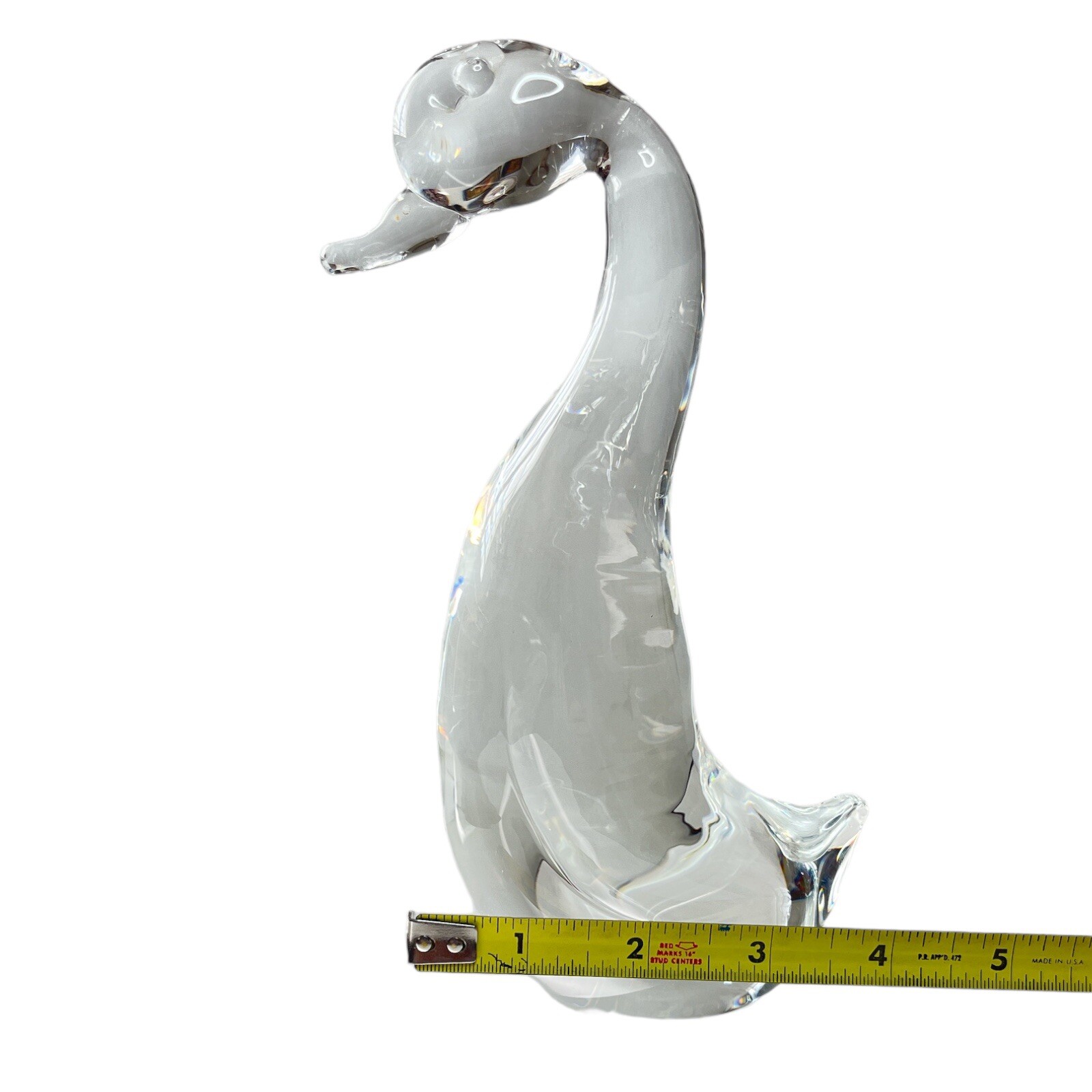 Vintage Steuben Glass Co. Upright Duckling Figurine #8129 Lloyd Atkins USA 1960s