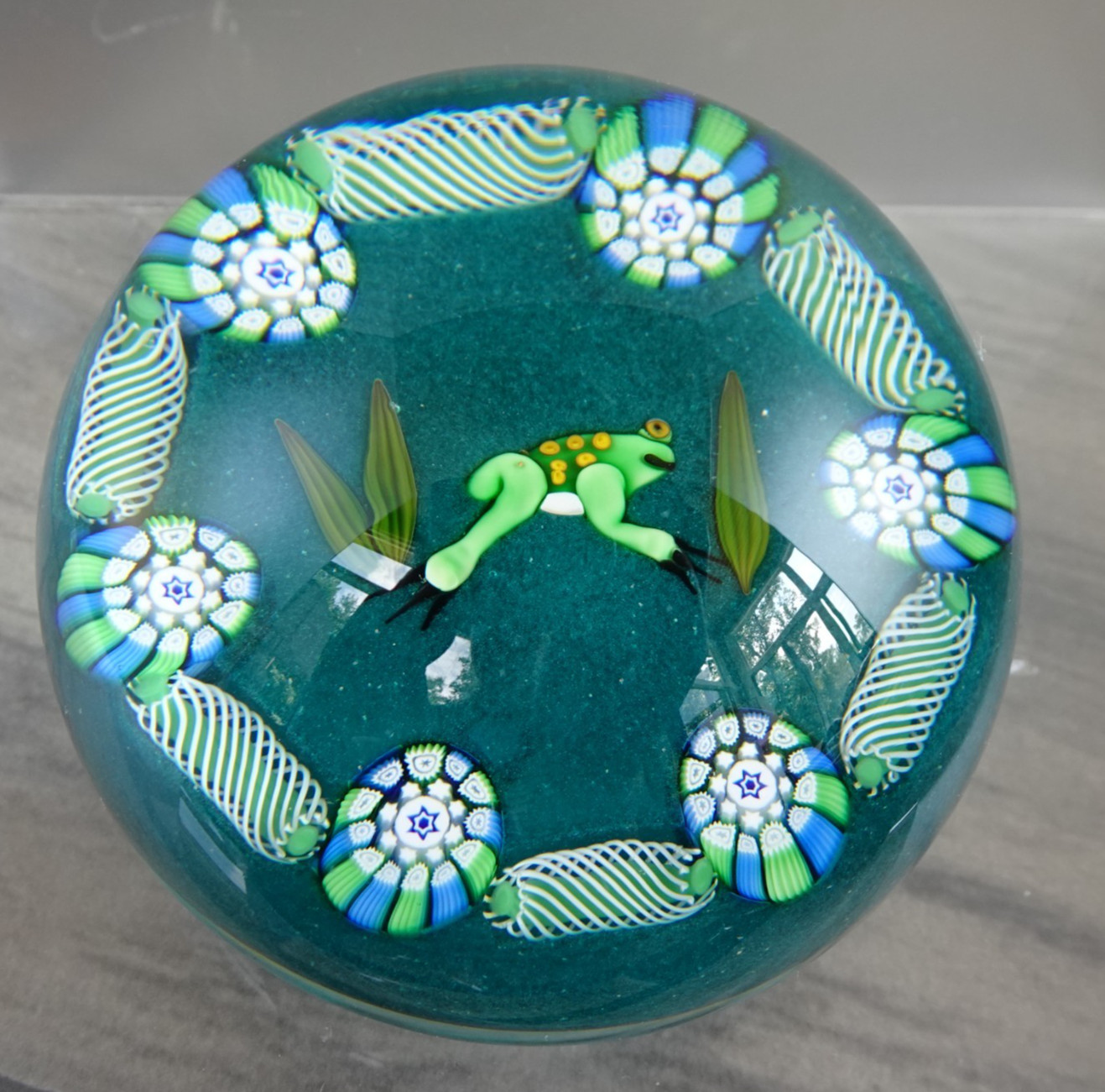 LMT ED #23/25 John Deacons William Manson Frog Millefiori Paperweight 2006