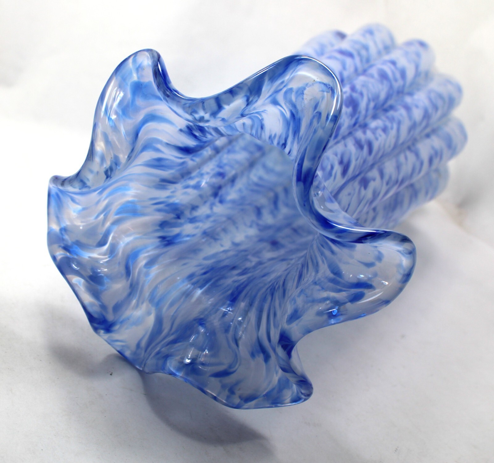 Vtg Fenton Blue Mist Vasa Murrhina #6459 14″ Vase 1964-1968 Mint***NEW PRICE***