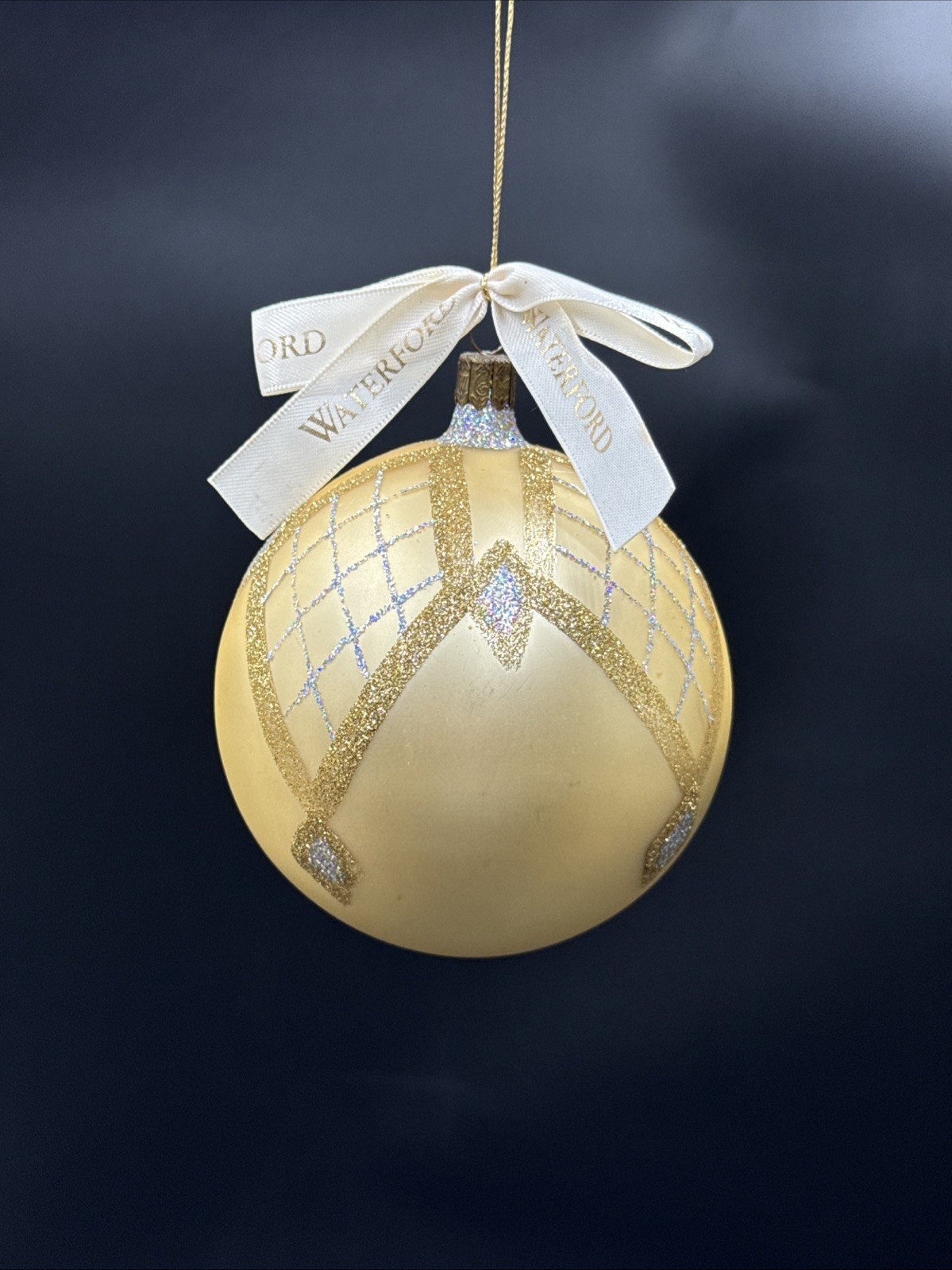 Waterford Holiday Heirlooms Gold HOLIDAY Ornament 4”