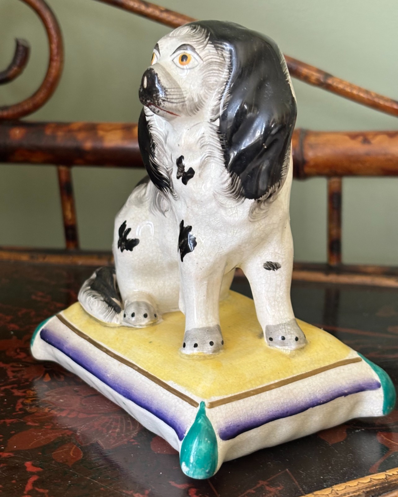 C1860 Antique Staffordshire Spaniel