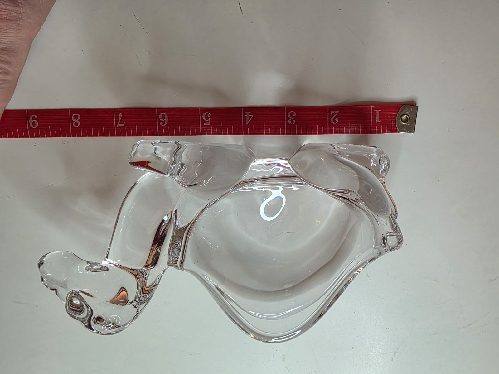 Vannes le Chatel France Vtg. Lead Crystal Glass CAMEL Bowl Dish Ashtray Free Shp