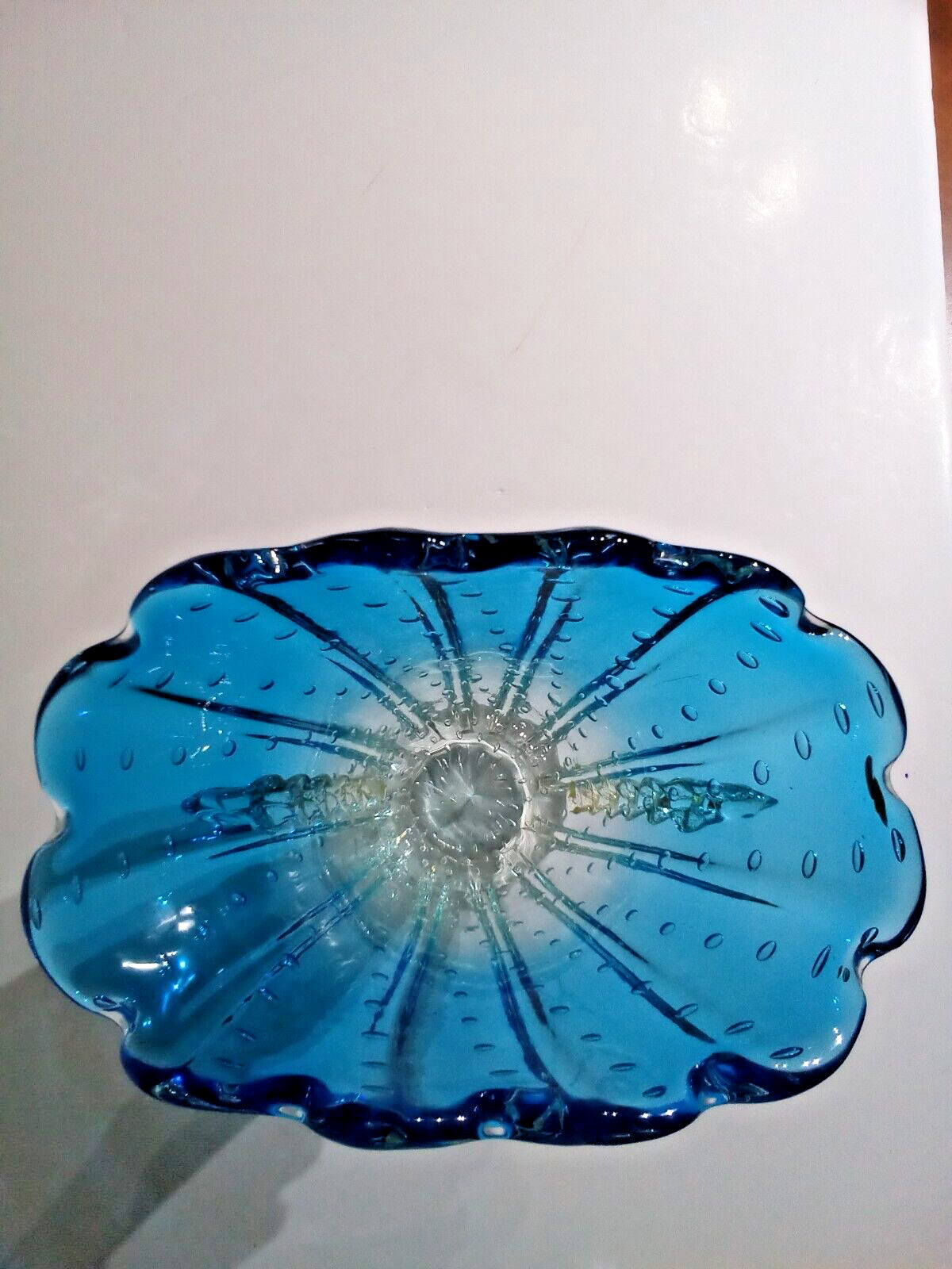 Barovier Toso Murano Large Controlled Bubble Bullicante Hand Blown Glass Vase