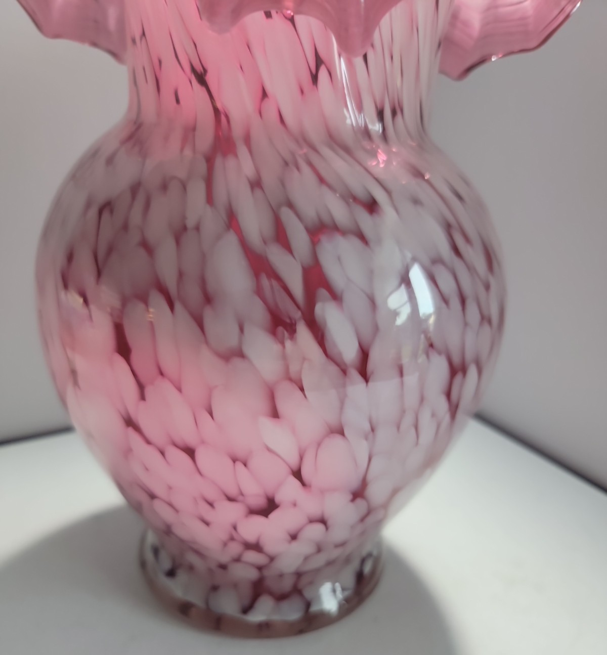 Vintage Cristalleria Ann Primrose Murano Collection D’Arte Pink Art Glass Vase