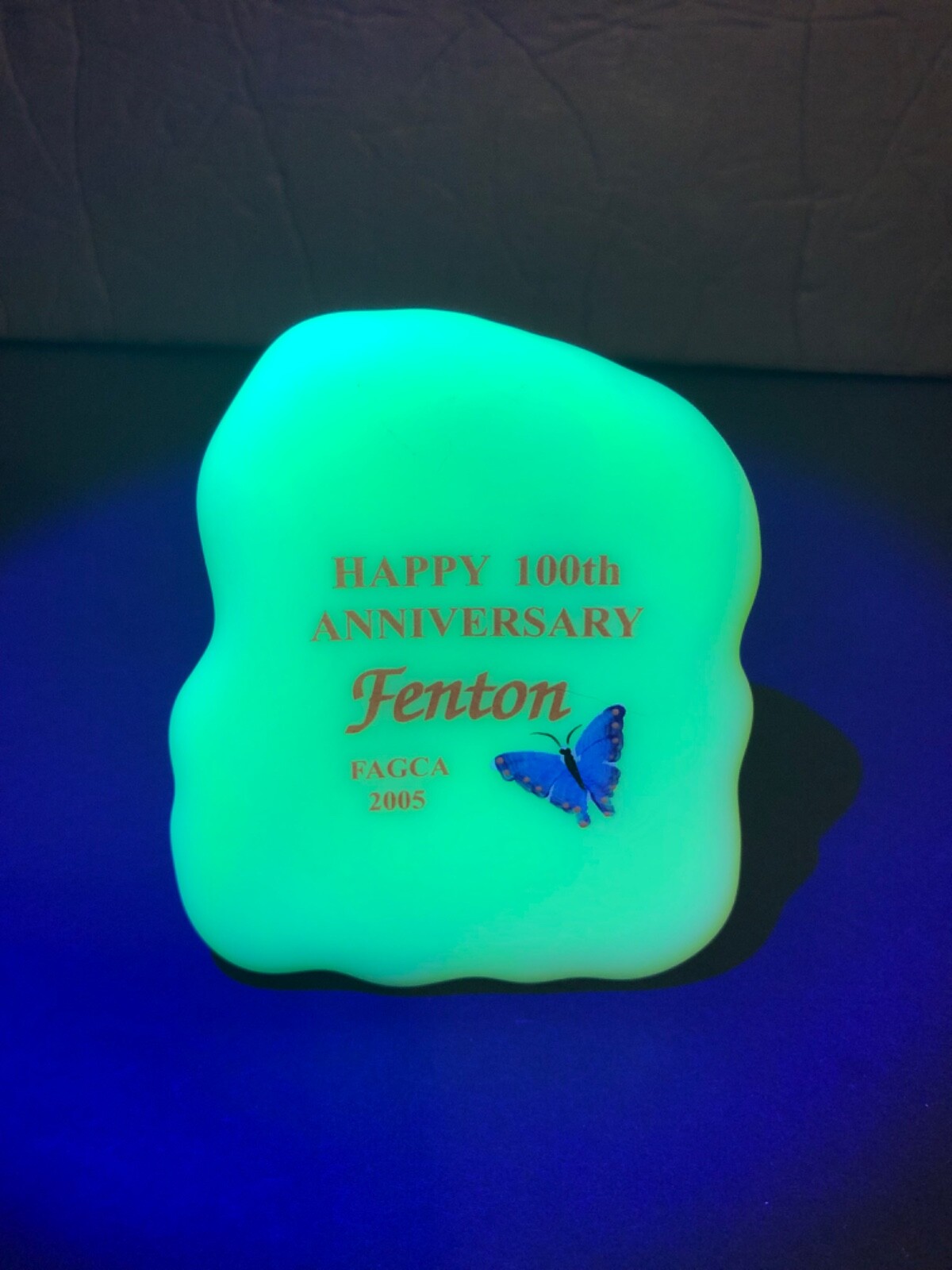 Fenton Butterfly 100th AnniversaryFAGCA 2005 Burmese Uranium Dealer Display Sign