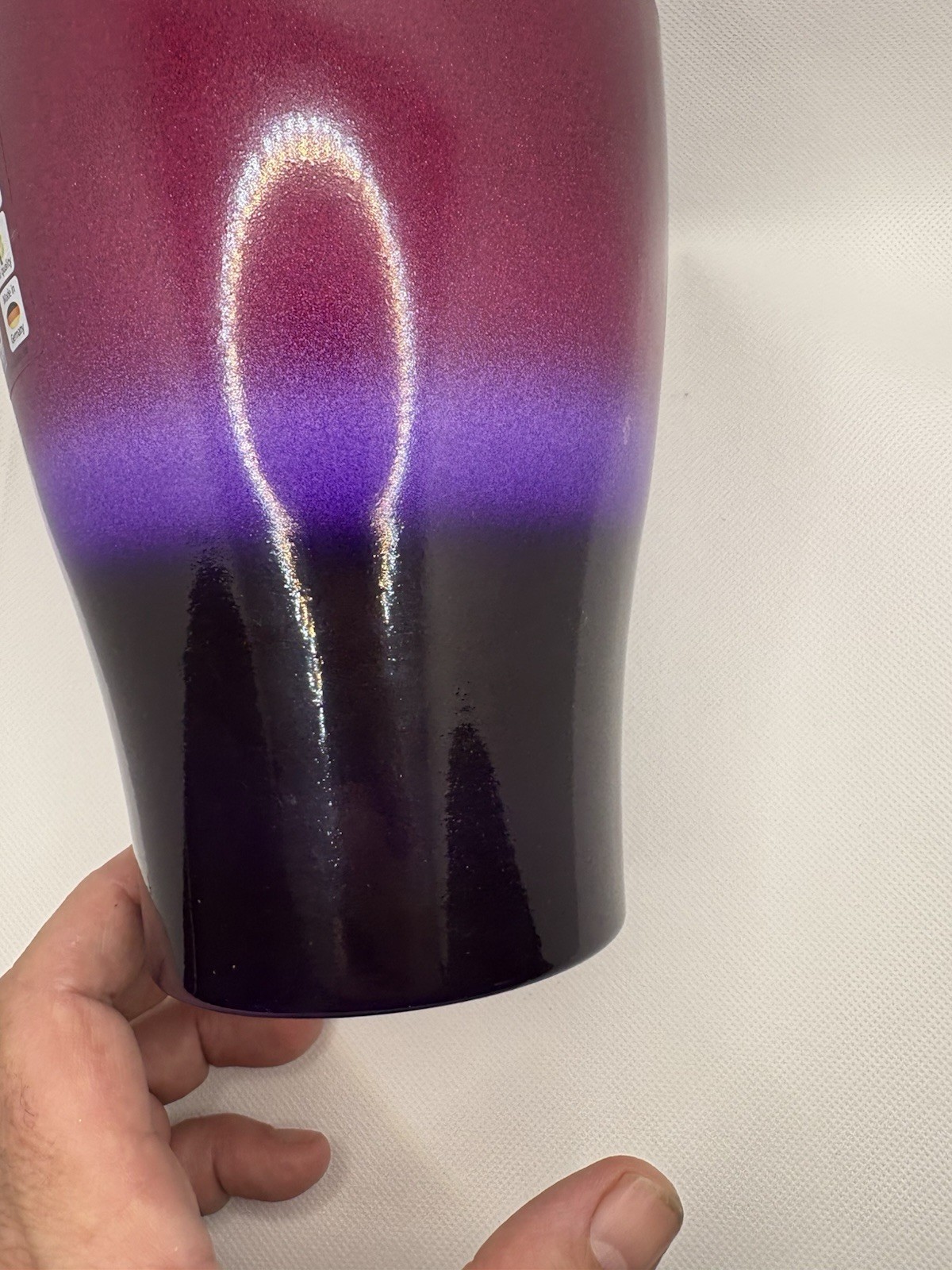 Scheurich Germany 620-15 Ceramic Orchid Pot Glossy Plum Purple Ombre Waterproof