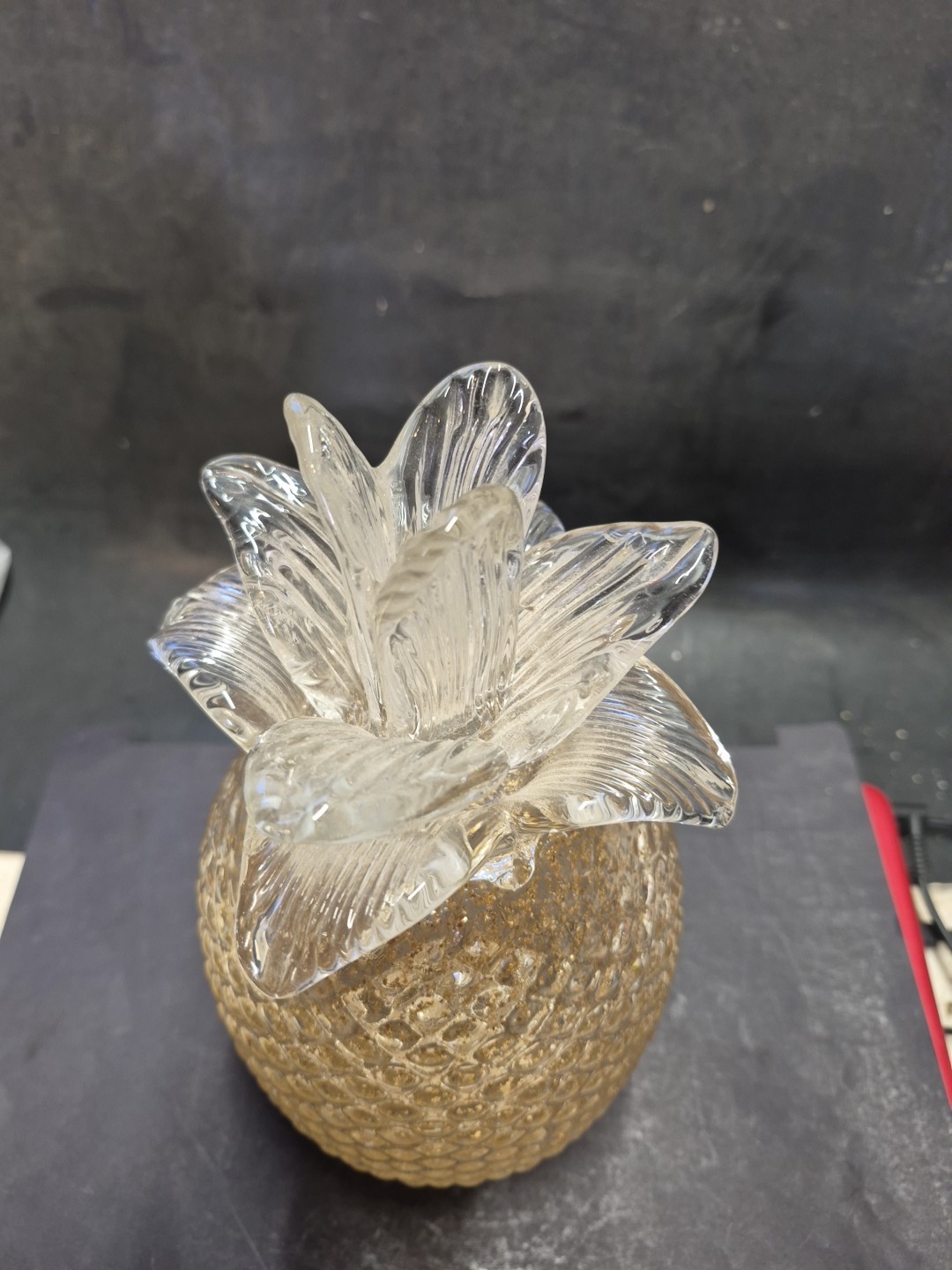 Glass Pineapple Decor Hand Blown