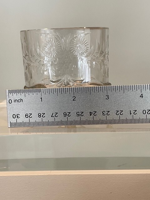 Antique Pairpoint Etched Glass Cigarette Holder in Silver Footed Base – Marked