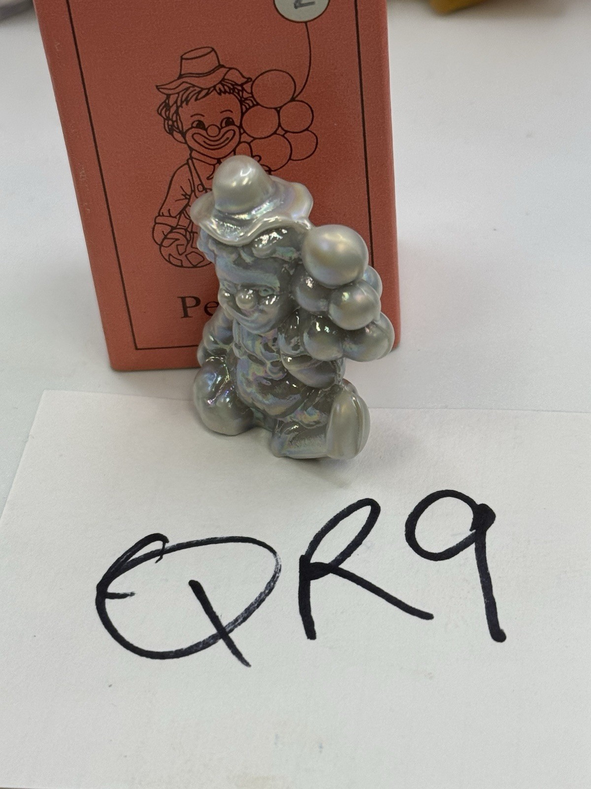 MOSSER GLASS 1-5/8″ “PEE WEE”THE BALLOON CLOWN PEWTER GLASS “Z” QR9