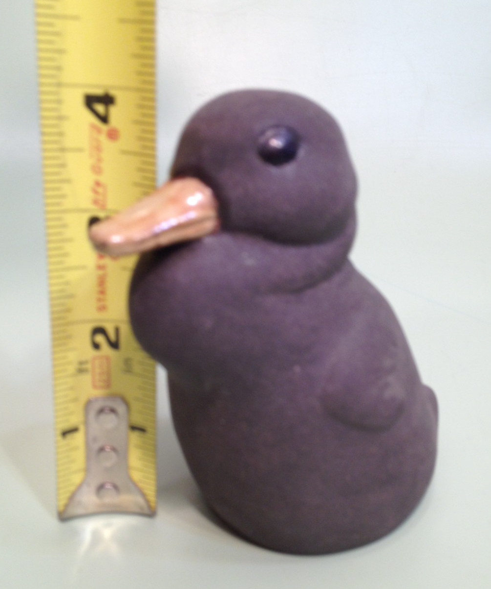 Vintage Chester Nicodemus Art Pottery Mr. Duck Squatting Figurine Animal Rare!