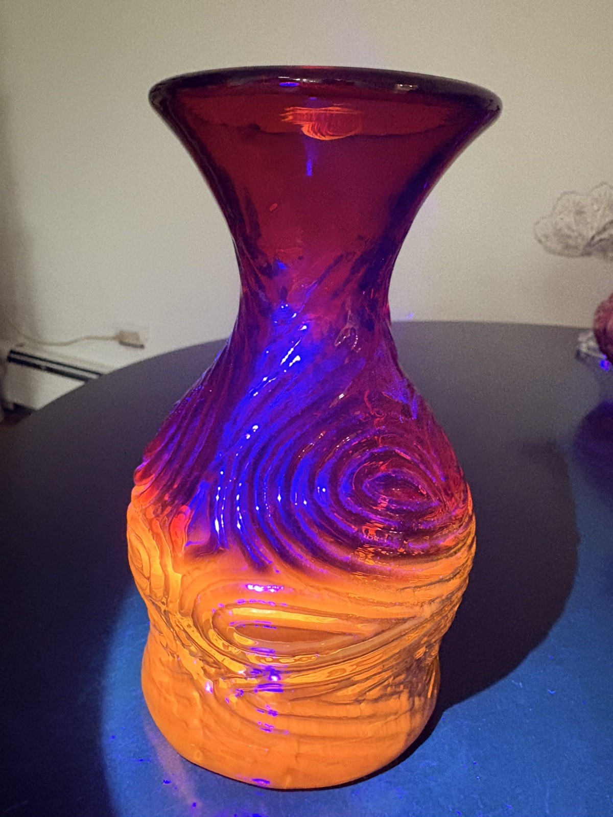 Blenko Amberina Hand-blown Glass Vase