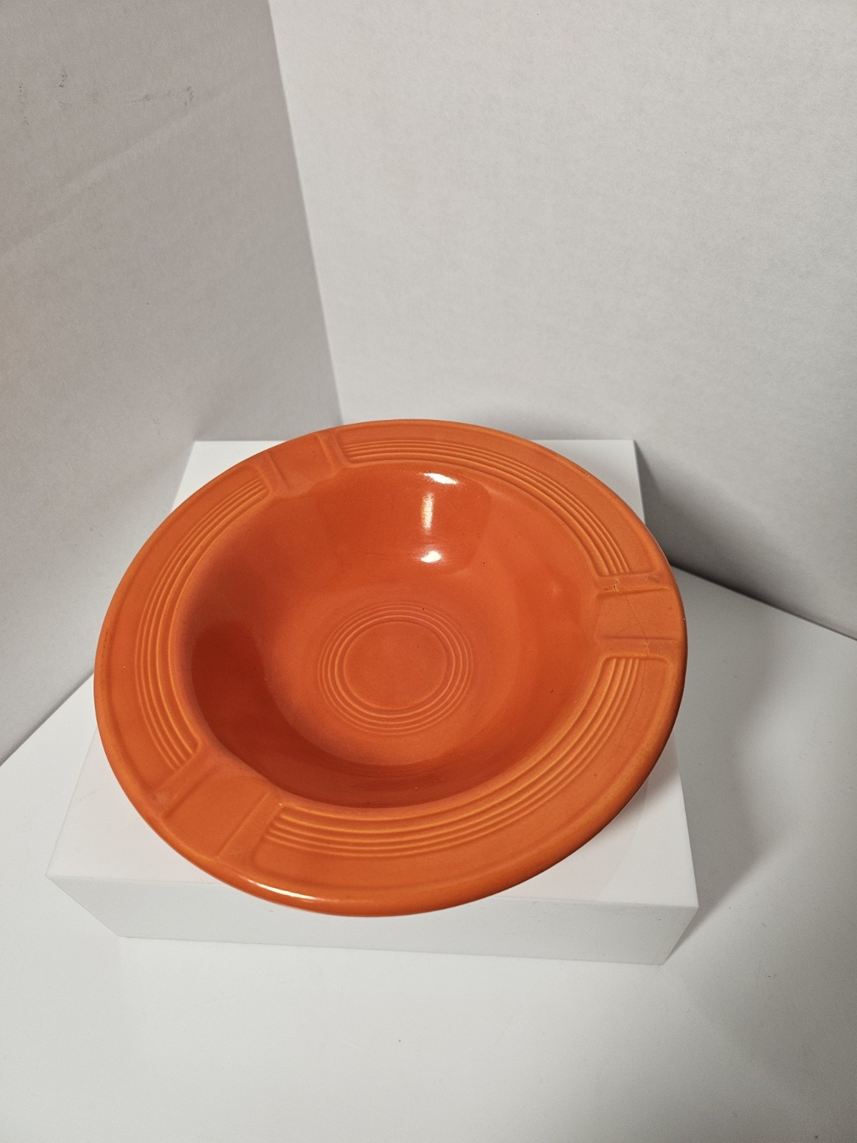 Genuine Vintage Fiesta Ashtray Radioactive Red Fiestaware Orange PLS READ