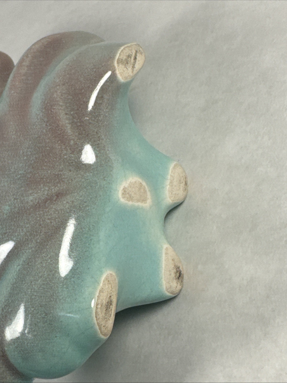 VTG Wall Pocket Covina California Pottery Retro Leaf Shape FreeStand Vase