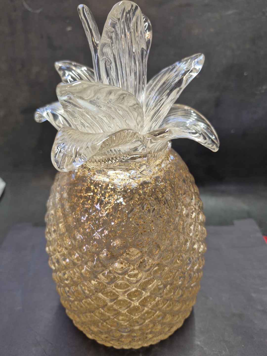 Glass Pineapple Decor Hand Blown