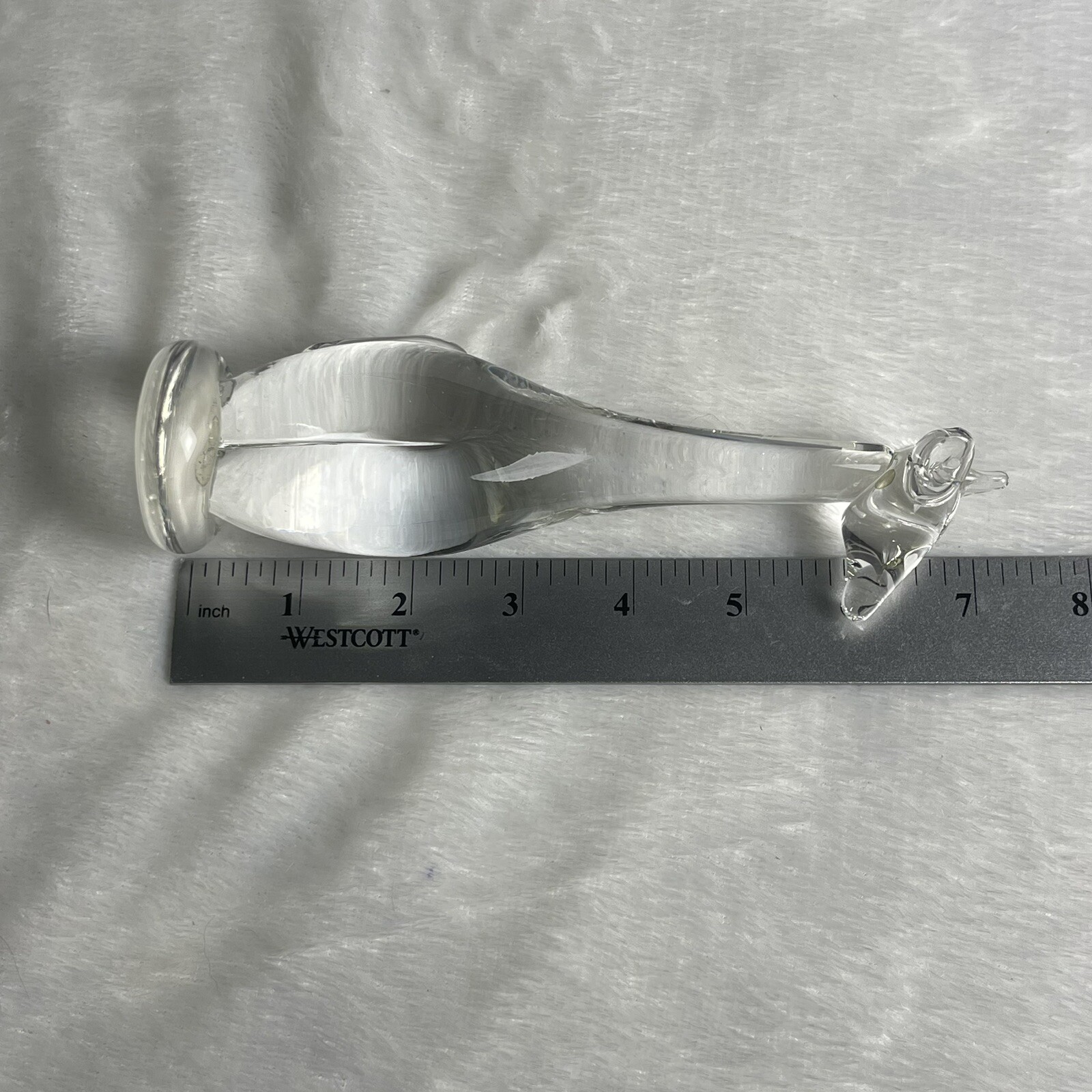 Art Glass Clear Giraffe Figurine Sculpture Statue 7″ Tall