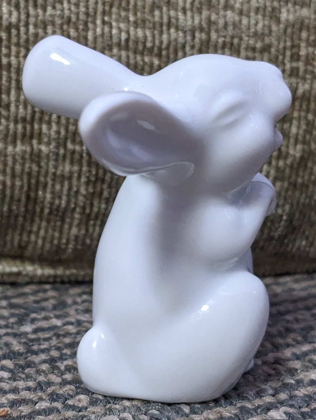 Vtg Laughing Rabbit Figurine Rosenthal Group Classic Rose Germany White Hare 2