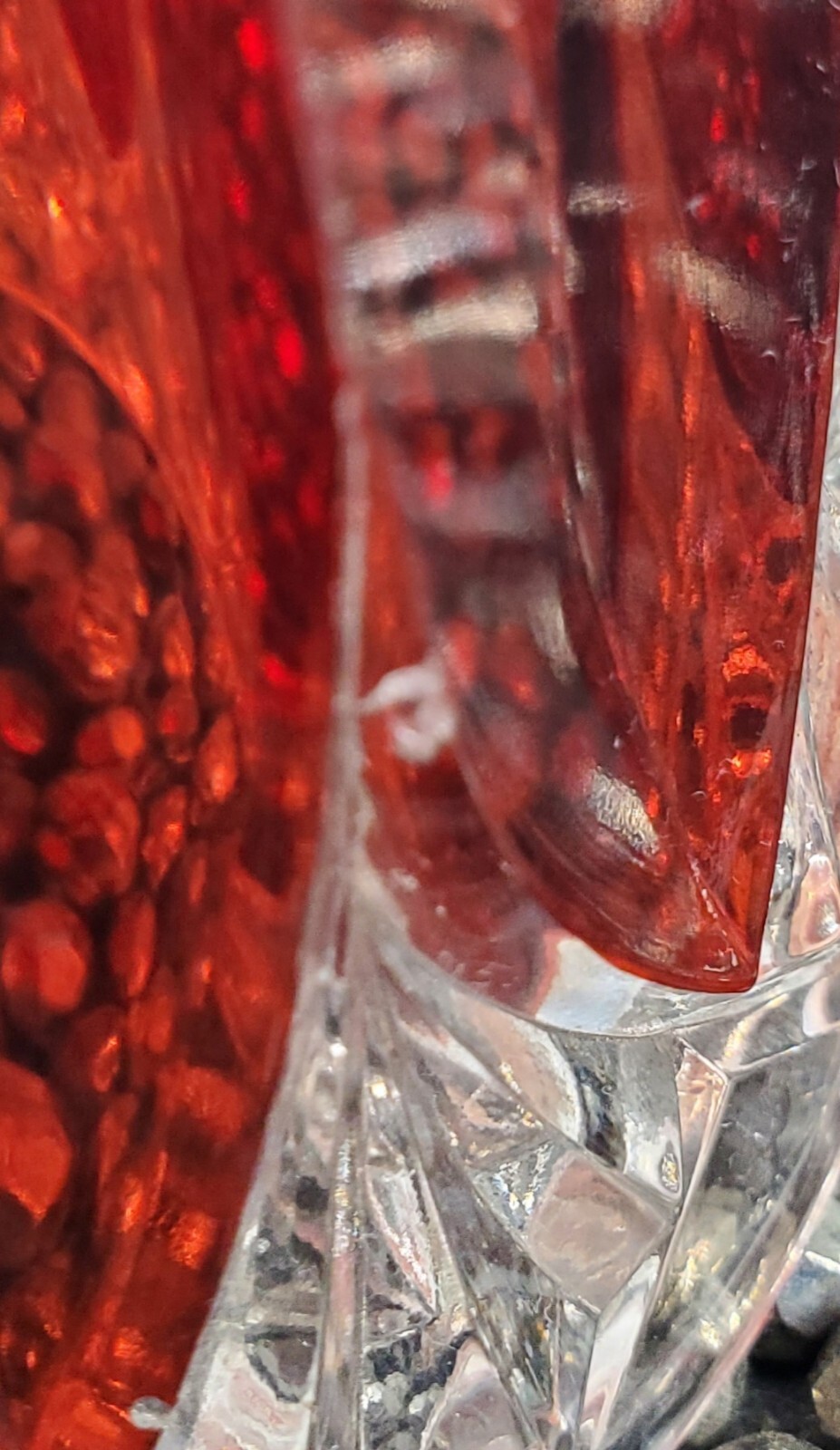 Ruby Flashed Crystal, Heavy Pattern (NAV3)