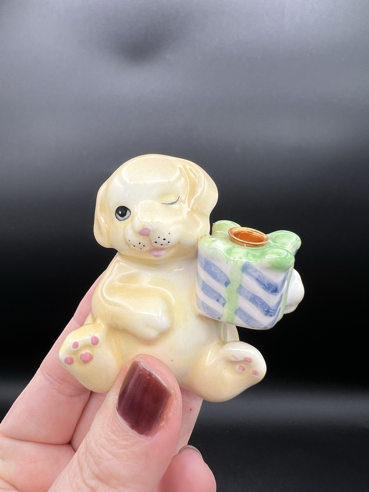Princess House Dog Birthday Cake/Cupcake Candle Holder Topper