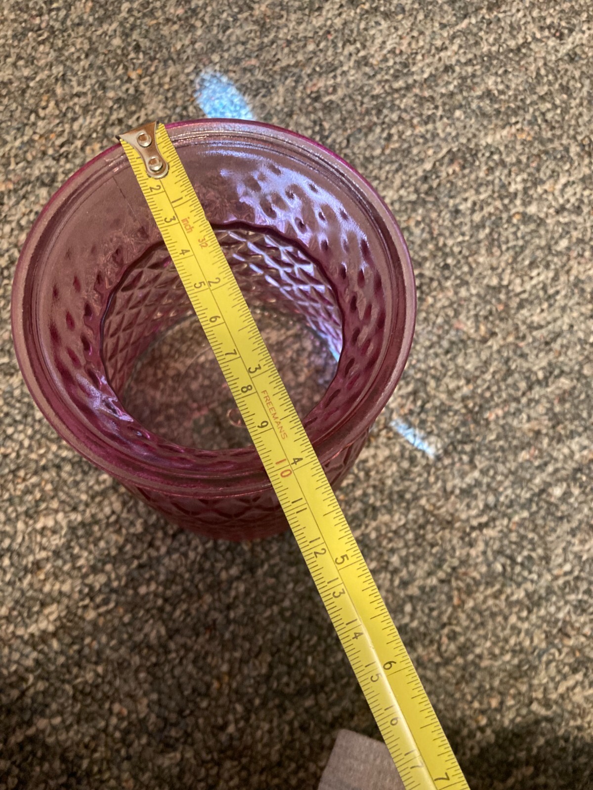 Vtg Pink Glass Vase 6 inches Tall X 4 Inches Wide!