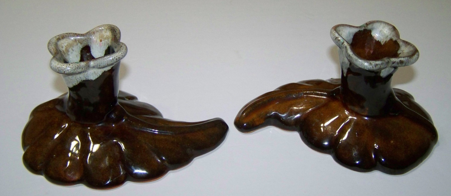 Van Briggle Pottery Candle Stick Holders Set (2) Colorado Springs