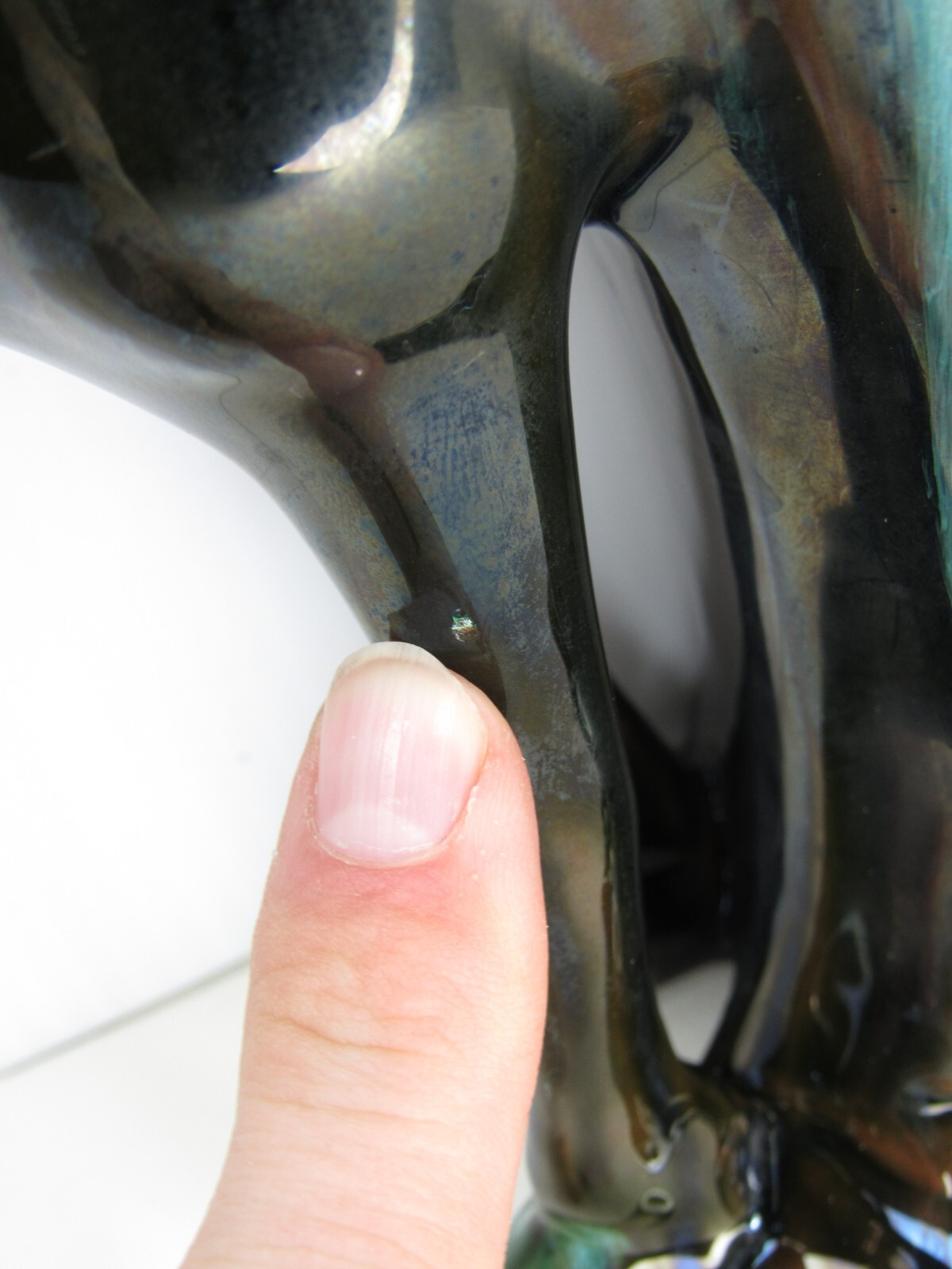 Vtg RARE Standing Camel Figurine Blue Mountain Pottery BMP Canada Green Glaze