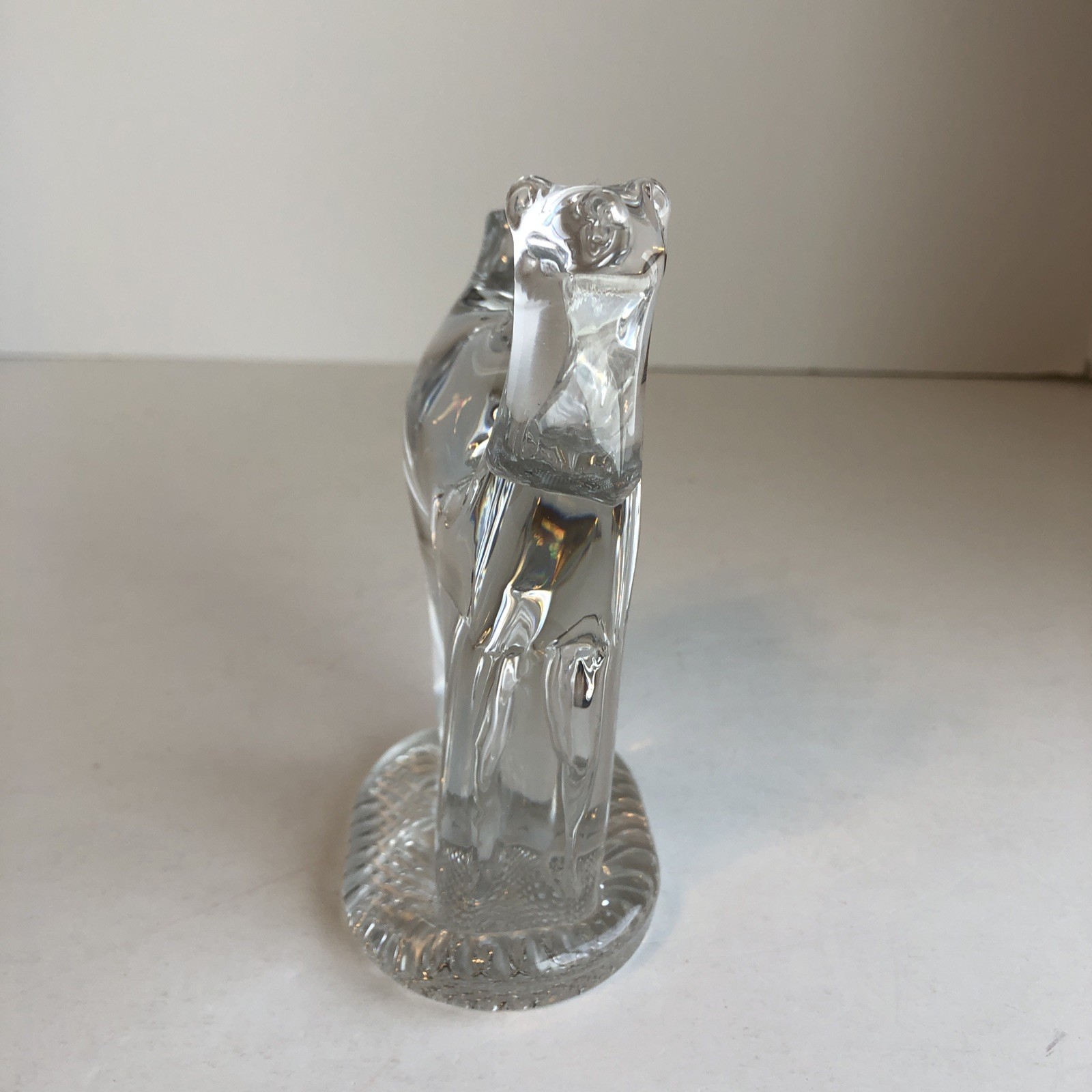 2 Clear Art Glass Camel Figurines One Hump And Two Humps 5.5” Tall