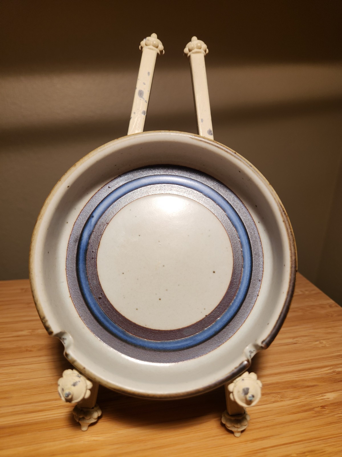Otagiri Horizon Brown Blue Speckled Stoneware Ashtray MCM