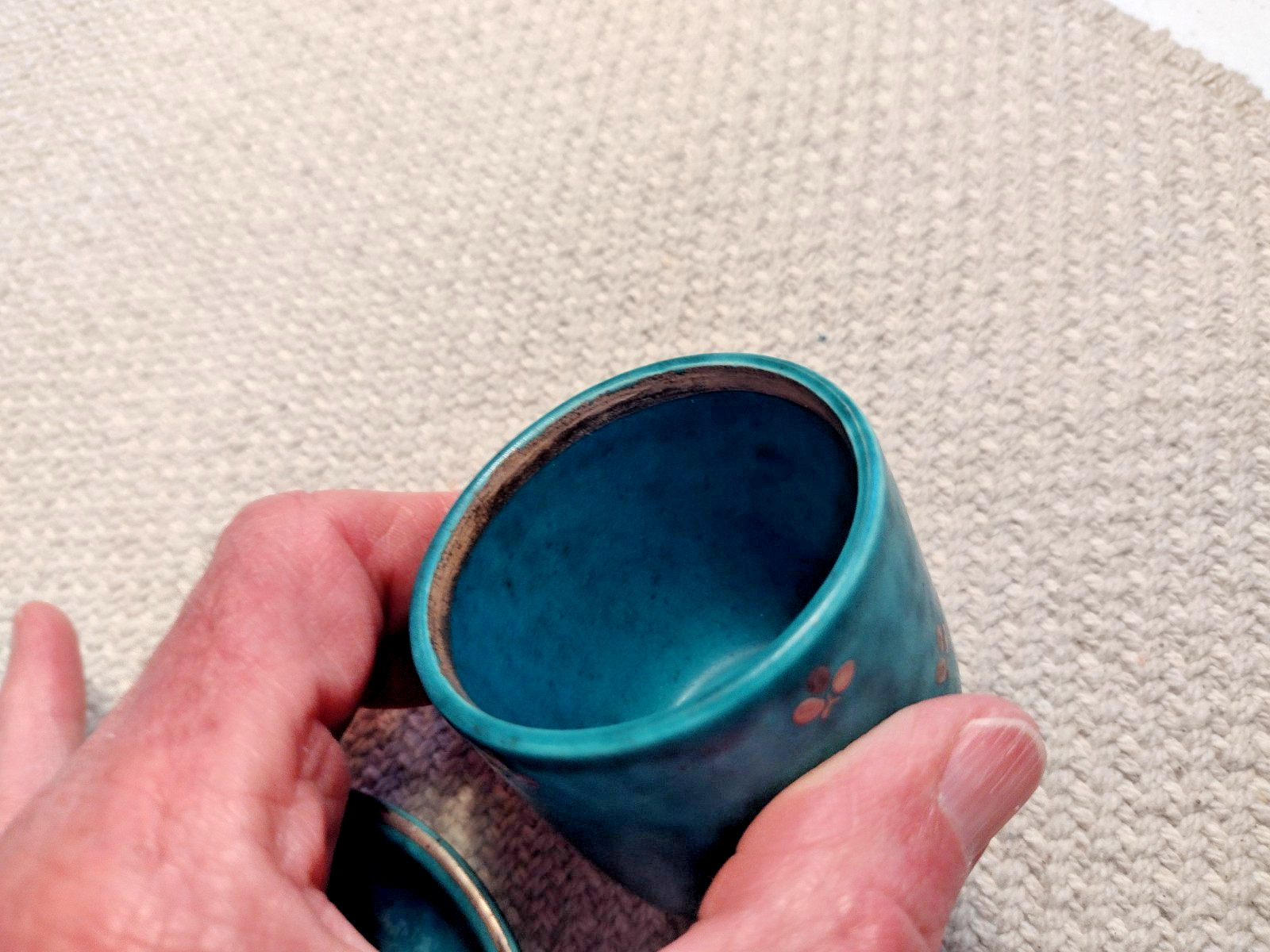 2 Small Pieces of Sweden Gustavsberg Argenta Pottery – Cup & Bowl