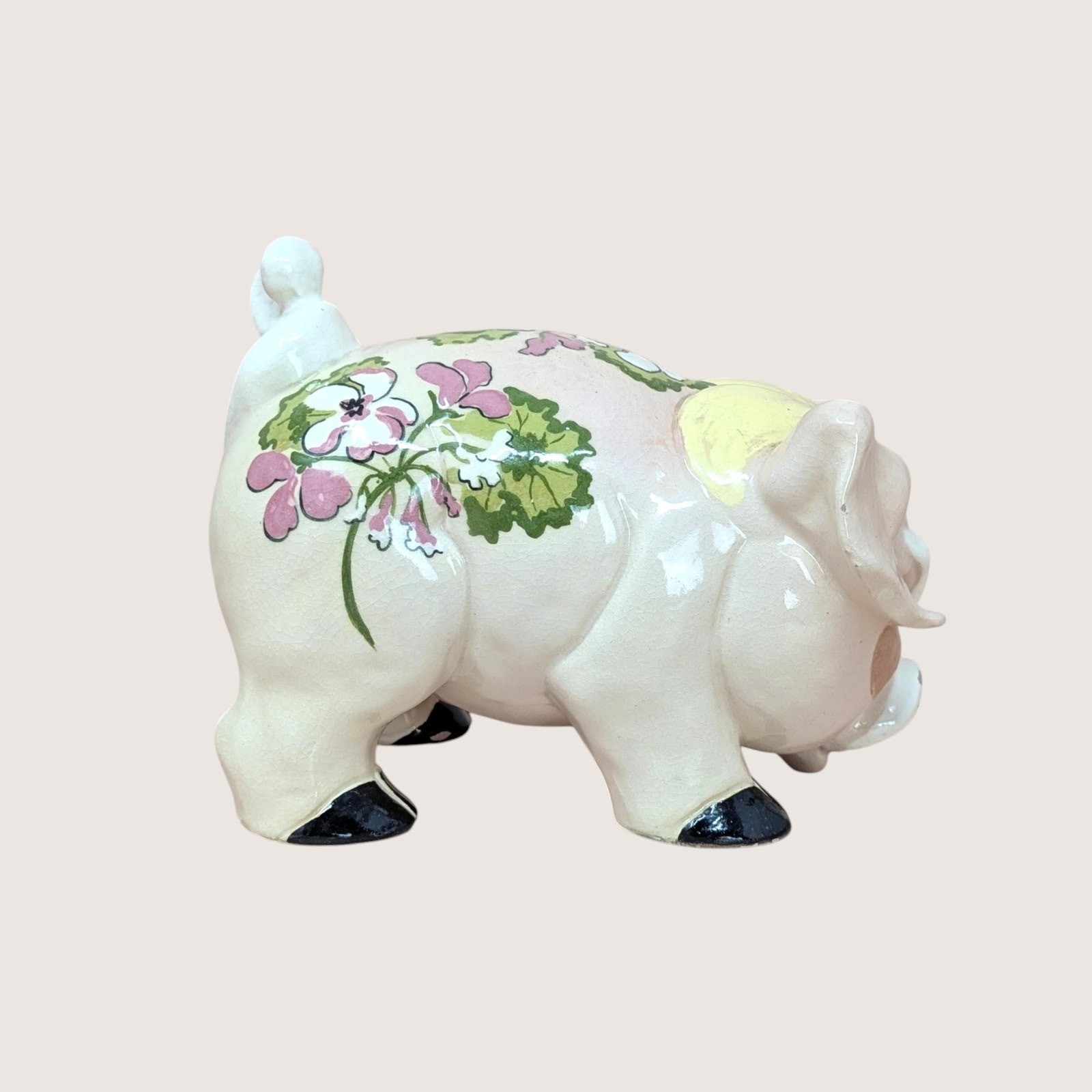 1940s Vintage Kay Finch Grumpy Pig Ceramic California Pottery Figurine