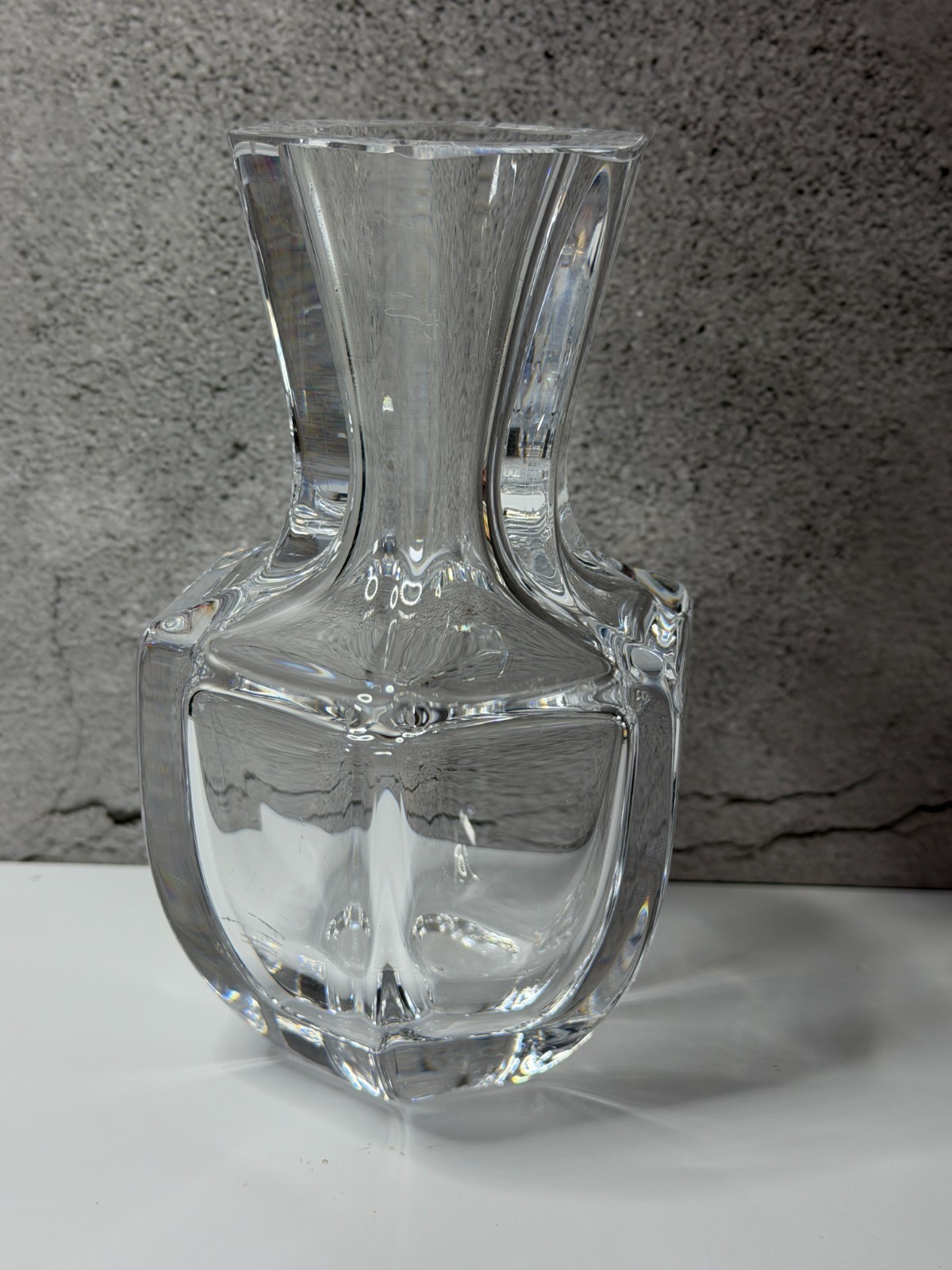 VTG Orrefors crystal bud vase Made In Sweden 5 “ Tall