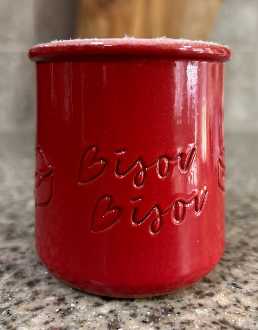 La Fermiere~3″ Yogurt Pot~Terra Cotta~Ceramic~Red~Bisou Bisou