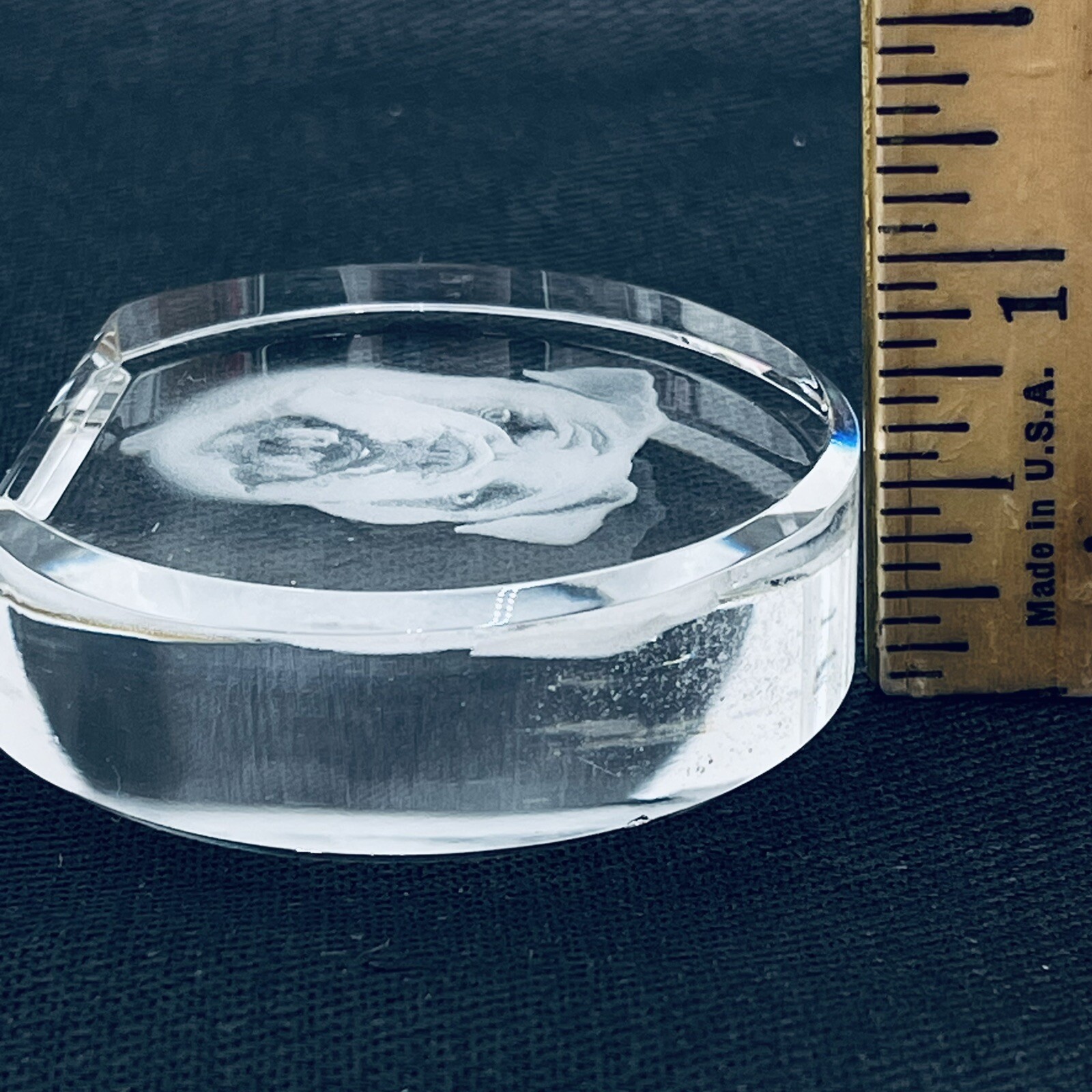 English Bulldog Optical Crystal Impressions Sculpture Laser Glass Paperweight