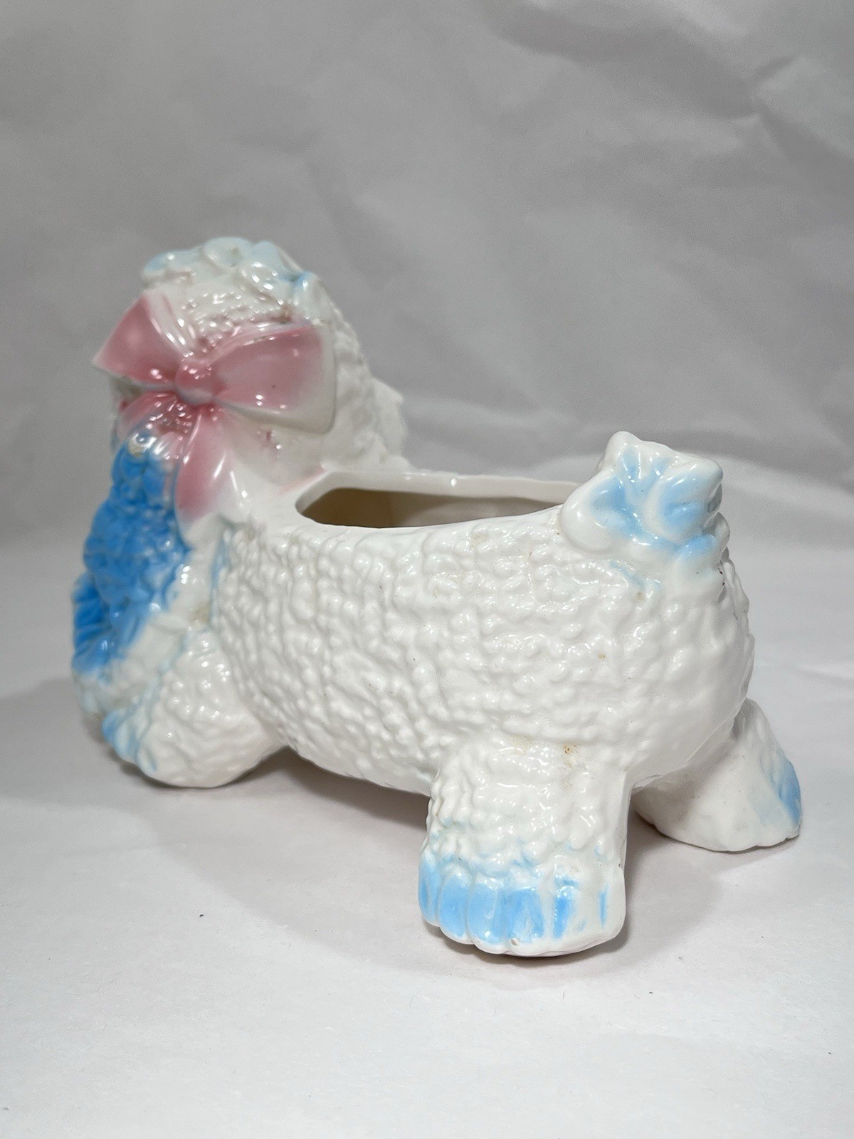 1950s Japanese Relpo Ceramic Poodle Planter