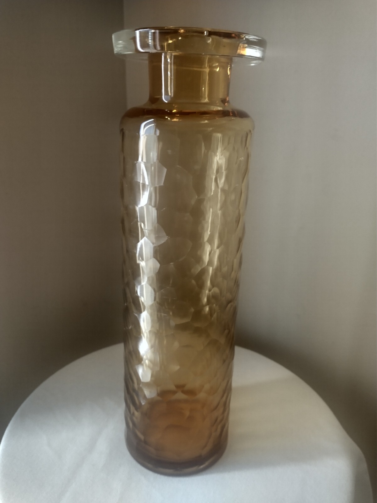 Murano Carlos Scarpa Style Batutto Hammered / Wheel Cut Engraved Vase