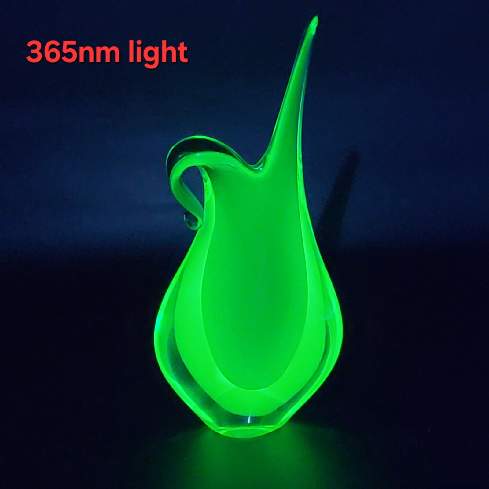 Murano Glass Sommerso Uranium 7″ Vase