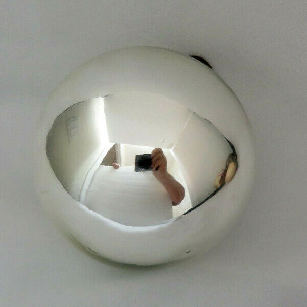 Silver Mercury Glass KUGEL Christmas Ball Ornament 3 3/4″