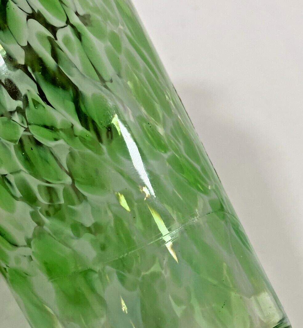 Vintage 1995 Royal Limited Crystal Green & White Vase