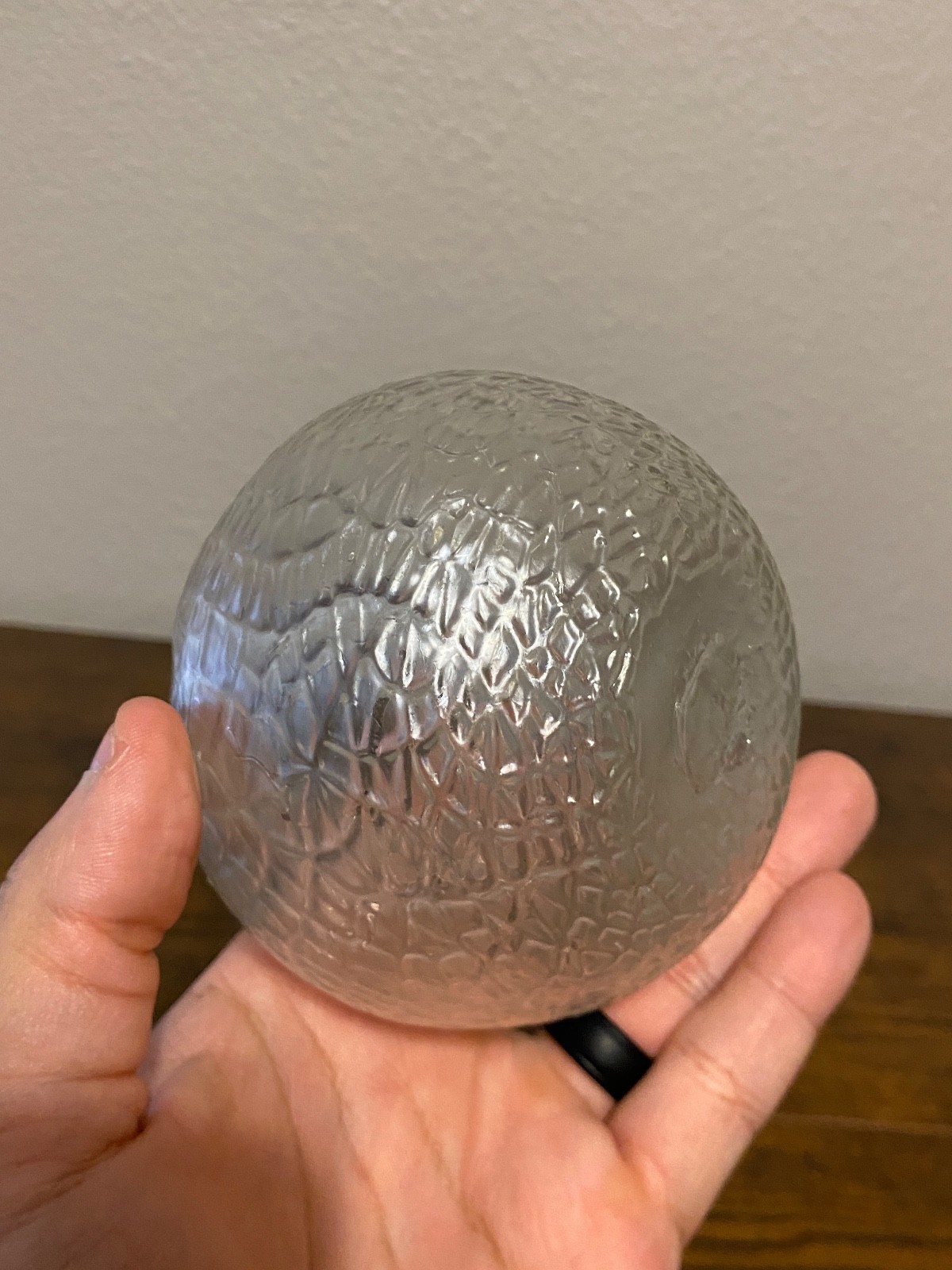 RARE ANTIQUE RINDSKOPF Clear MARTELE Frosted Art Glass Rose Bowl Vase 3.5″H