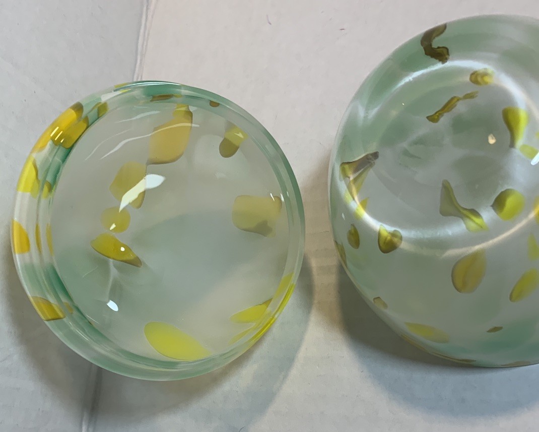 Murano Millefiori Venetian Art Glass Open Half Egg Paperweight 7″ Tall Italy