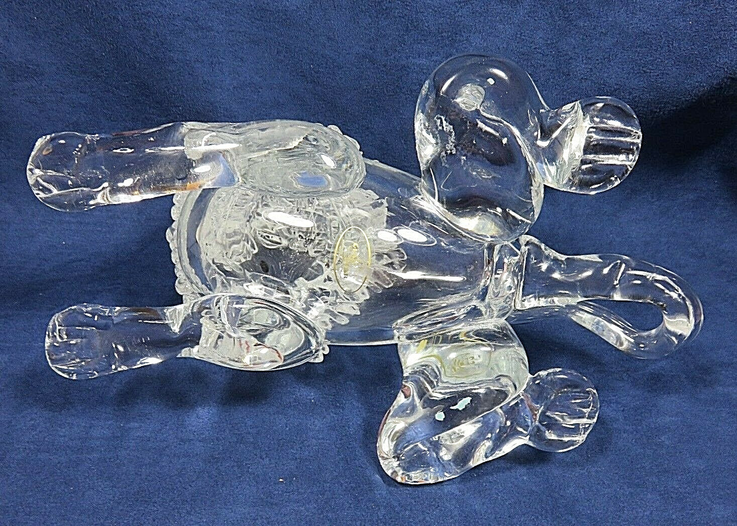 Large LION Dog Poodle ~ Czech Bohemian Crystal Glass Figurine