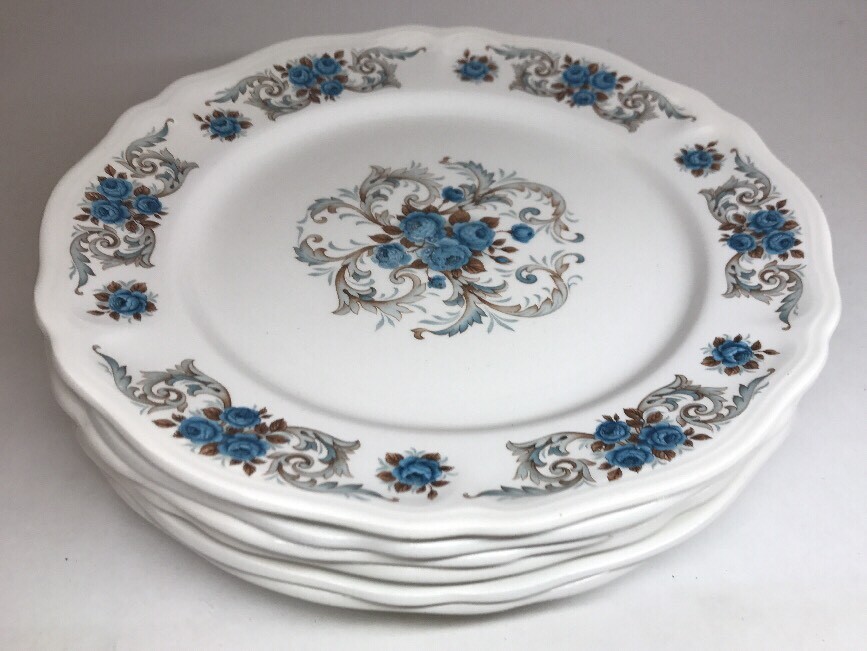 Lot Of 6 Flat Plates Moulin Des Loups ORCHIE Model SÉVIGNÉ D 26 Cm