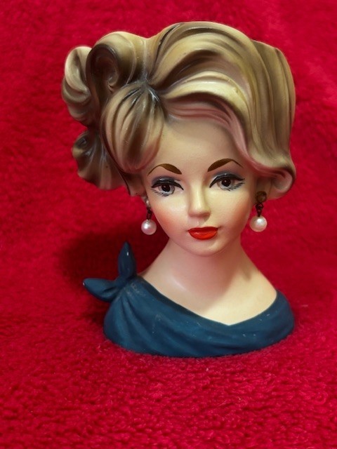 Vintage Lady Head Vase Napco C7313 Kim Novak Hollywood Star 1960s