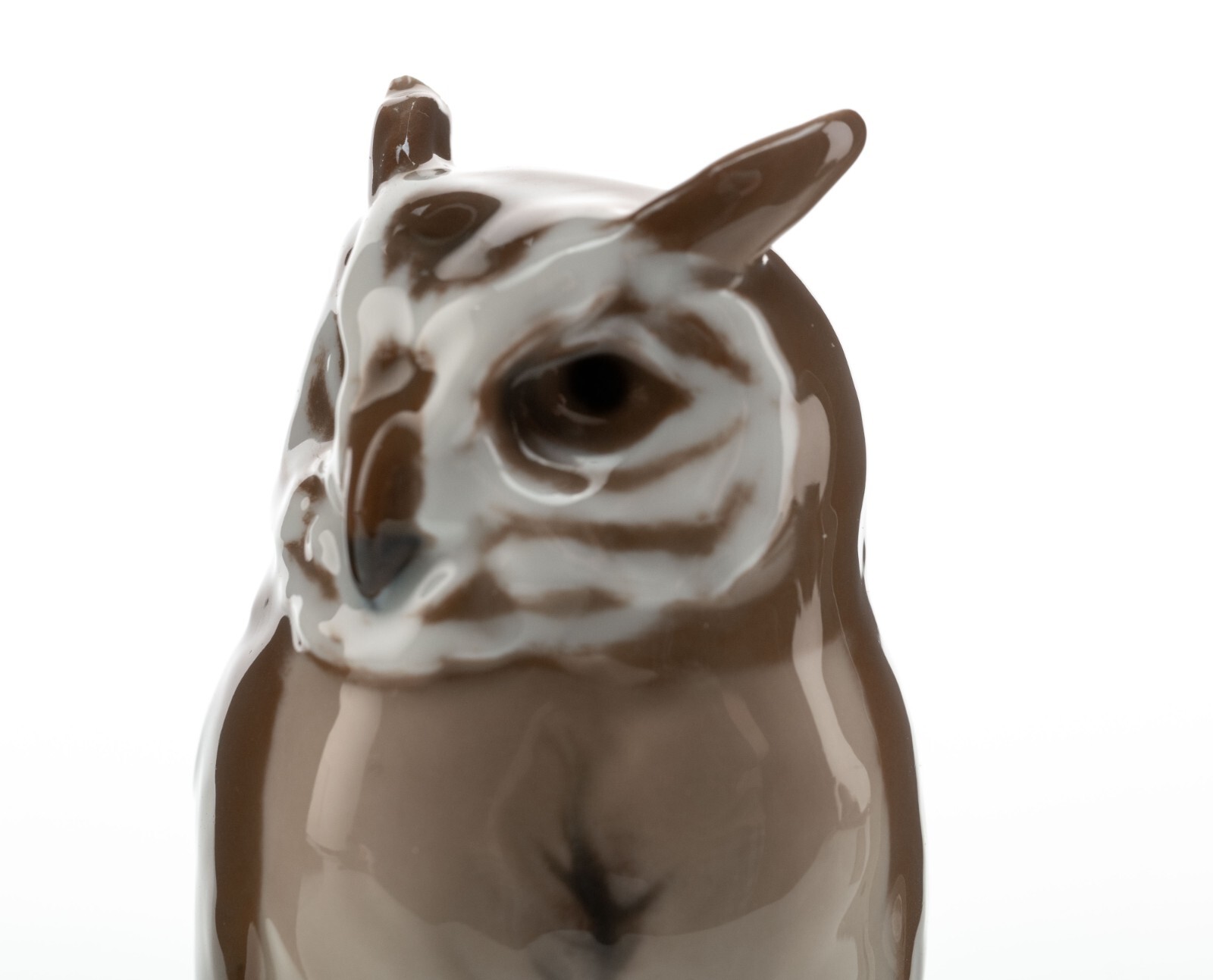 Damaged Bing and Grondahl Owl # 1800 Denmark Porcelain 4in 1970-1983 Chipped Ear