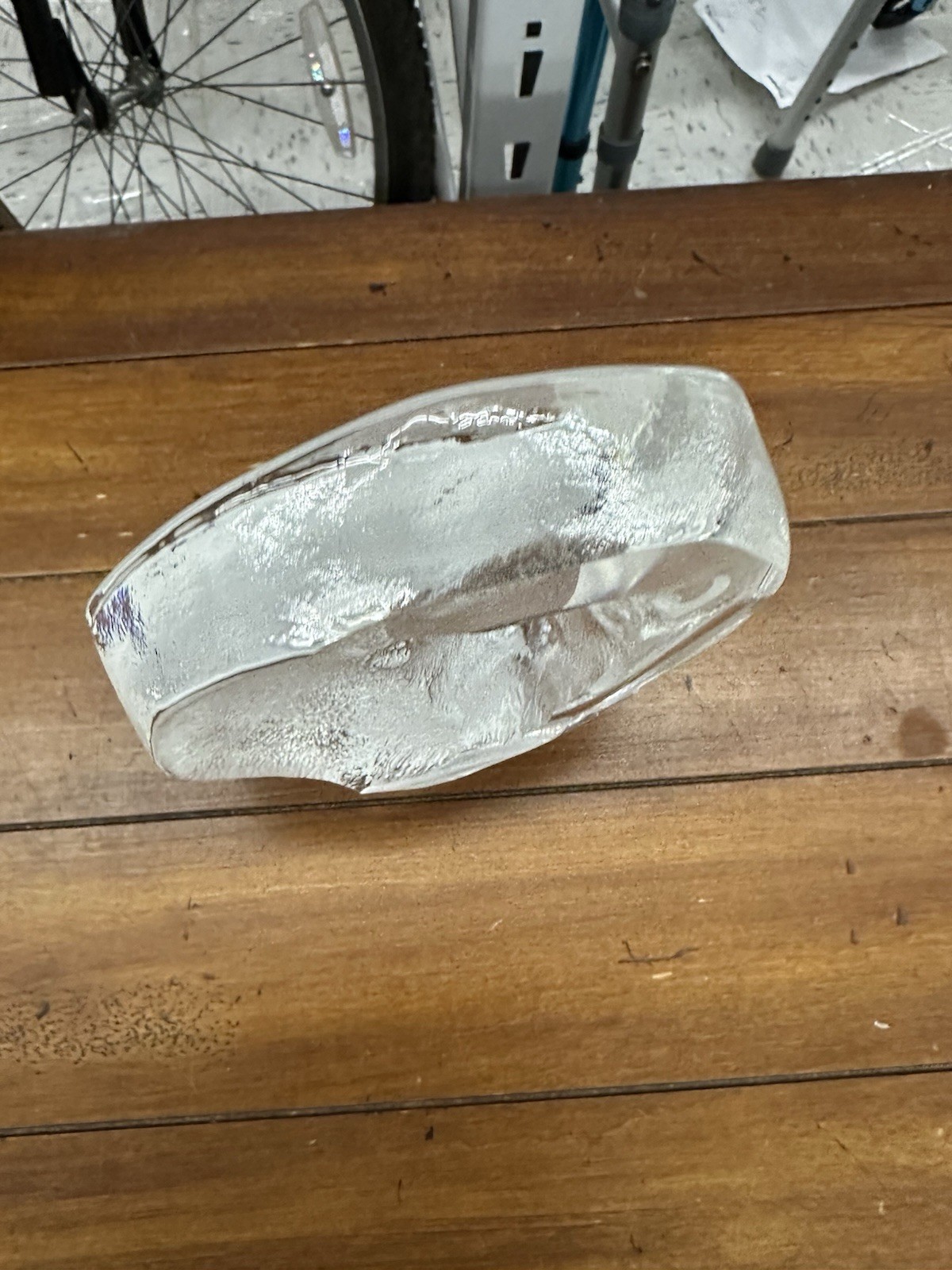 Mats Jonasson Maleras Swedish Art Glass Buffalo Crystal Sculpture 6×5.5”